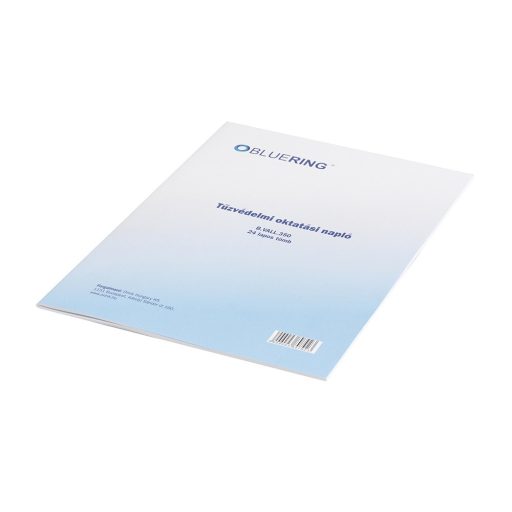 Tűzvédelmi oktatási napló 24lapos A4, álló B.VALL.350 Bluering®
