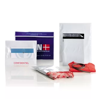   Futártasak B5, 190x250 + 50 mm. szilikonos záródás 100 db/csomag Coex Fehér/Fekete