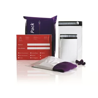   Futártasak A2, 430x600 + 50 mm. szilikonos záródás 100 db/csomag Coex Fehér/Fekete