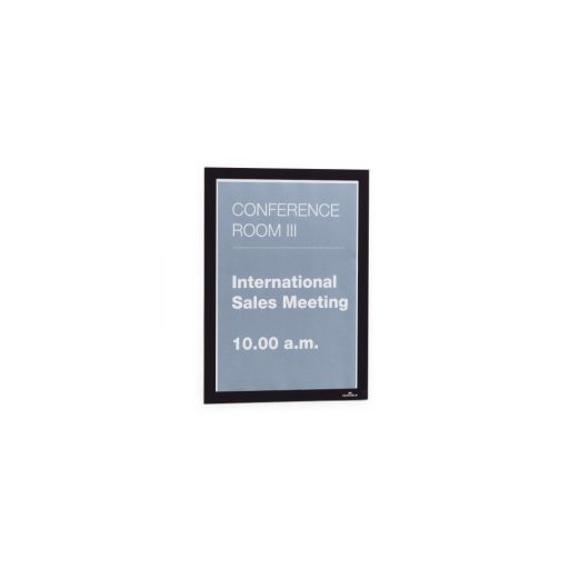 Infókeret A4, XXL csomag, 10 db/doboz, Durable Duraframe® fekete