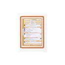 Bemutatótábla panel, A4, 5 db/csomag, Durable Sherpa narancs