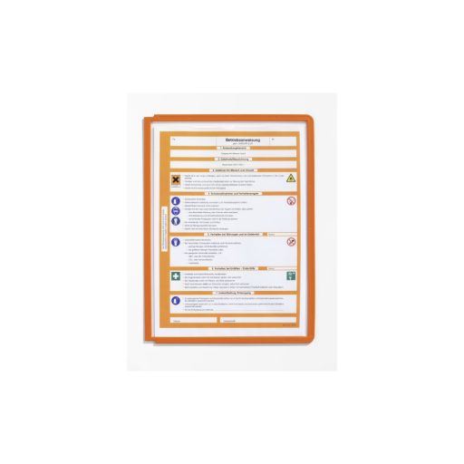 Bemutatótábla panel, A4, 5 db/csomag, Durable Sherpa narancs