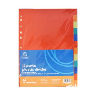 Elválasztólap, színes műanyag 12 részes Bluering®