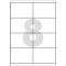 Etikett címke, 97x67,7mm, 100 lap, 8 címke/lap