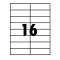Etikett címke, 99,1x33,9mm, 100 lap, 16 címke/lap