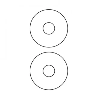 Etikett címke, CD-hez 117mm100 lap, 2 címke/lap