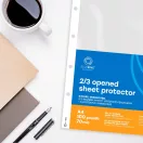 Genotherm lefűzhető, A4, 70 micron narancsos belül 2/3 részben nyitott Bluering® 100 db/csomag,