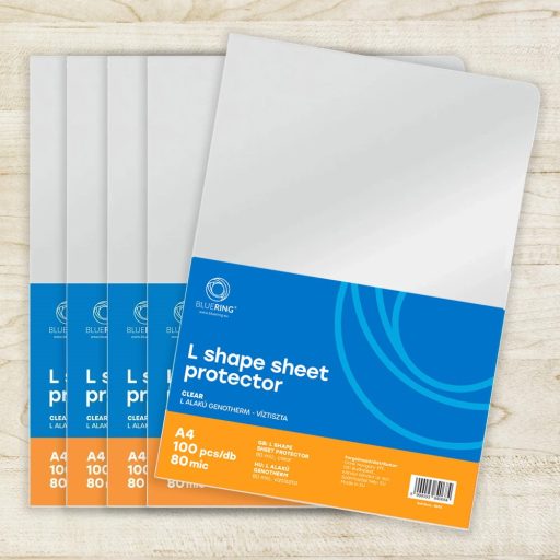 Genotherm 'L' A4, 80 micron víztiszta Bluering® 100 db/csomag,