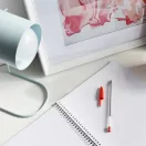 Golyóstoll eldobható kupakos Bluering®, írásszín piros