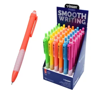   Golyóstoll nyomógombos 0,7mm Vinson Fashion C4 vegyes displ 36 db