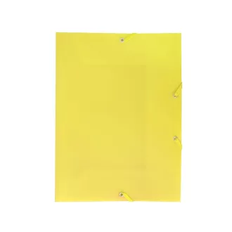 Gumis mappa A4, műanyag Bluering® sárga