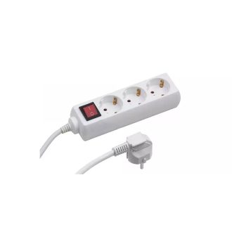   Elosztó három csatlakozós 1,5m kábellel kapcsolós asztali 16A max. 3500W