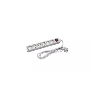   Elosztó hat csatlakozós 1,5m kábellel kapcsolós asztali 16A max. 3500W