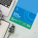 Hátlap, A4, 230 g. bőrhatású 100 db/csomag, kék Bluering®