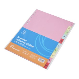 Elválasztólap, színes karton 10 részes Bluering®