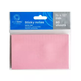   Jegyzettömb öntapadó, 76x127mm, 80lap, Bluering® , pasztell rózsa