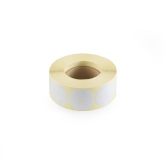   Etikett címke, 30mm, körcímke tekercses 1000 db/tekercs fehér