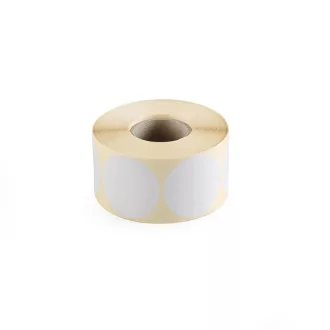   Etikett címke, 50mm, körcímke tekercses, 1000 címke/tekercs fehér