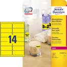 Etikett címke, 99,1 x38,1mm, visszaszedhető, neon 14 címke/ív, 25 ív/doboz, Avery sárga
