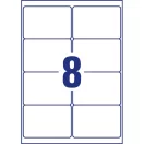 Etikett címke, 99,1 x67,7mm, ultra ellenálló 8 címke/ív, 10 ív/doboz, Avery fehér