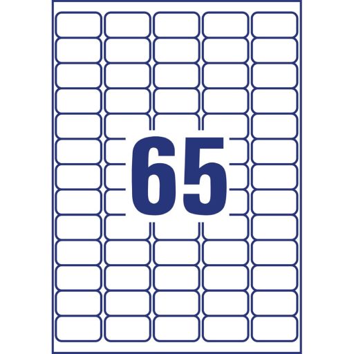 Etikett címke, 38,1 x21,2mm, fagyasztó 65 címke/ív, 25 ív/doboz, Avery fehér