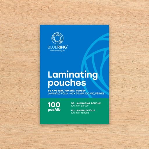 Lamináló fólia 65x95mm, 100 micron 100 db/doboz, Bluering®
