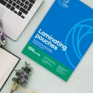 Lamináló fólia A4, 80 micron öntapadó hátlappal 100 db/doboz, Bluering®,