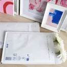 Légpárnás tasak 16/F szilikon külső méret 240x350mm, belső méret 220x340mm, Bluering® fehér