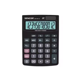   Számológép asztali 12 számjegyű kijelző Sencor SEC340/12 fekete