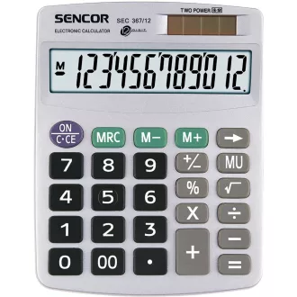   Számológép asztali 12 számjegyű kijelző Sencor SEC367/12 szürke
